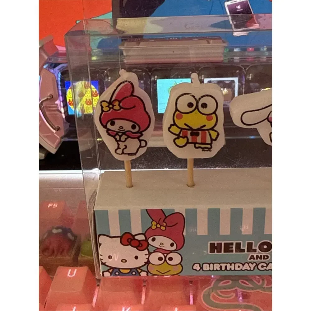 Sanrio Hello Kitty & Friends Birthday Candle 4 Pick Topper My Melody Keroppi